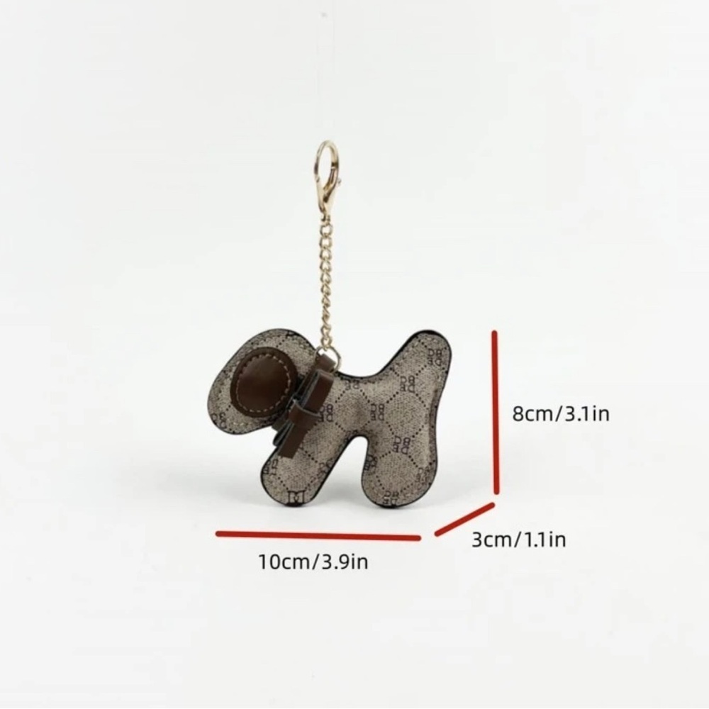 Brown Dog-Shaped Bag Charm Accessory NWT - Picture 6 of 6